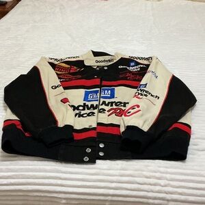 Men’s Racing Jacket - Black and Cream